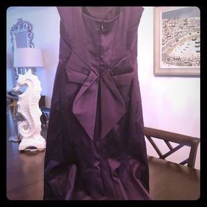 Karen Millen UK Plum Bow Tie Back Formal Dress